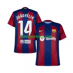 Koszulka FC Barcelona Joao Felix 14 Domowe Koszulki Piłkarskie 2023-2024 Krótki Rękaw